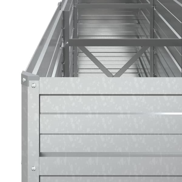 vidaXL højbed 240x40x77 cm galvaniseret stål sølvfarvet - Plantekrukker