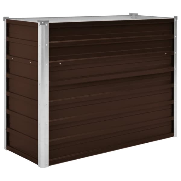 vidaXL Odlingslåda upphöjd brun 100x40x77 cm galvaniserat stål -  Krukor & odlingslådor