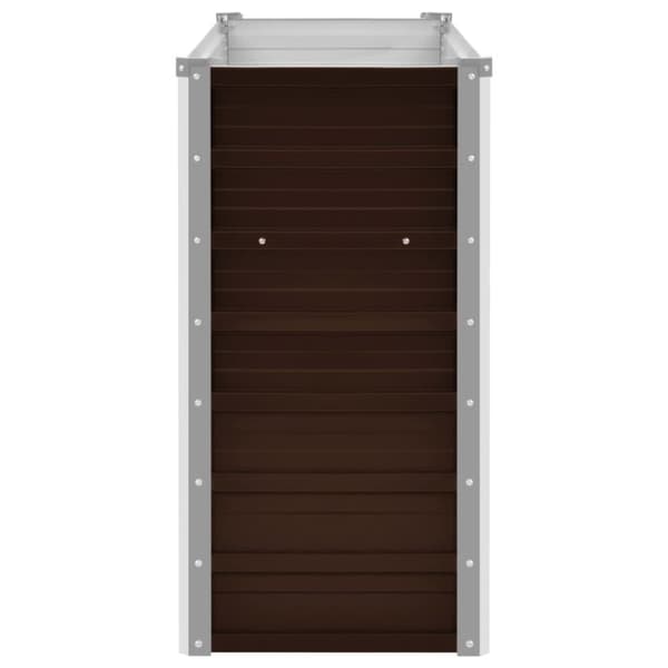 vidaXL Odlingslåda upphöjd brun 100x40x77 cm galvaniserat stål -  Krukor & odlingslådor