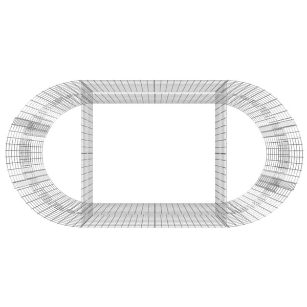 vidaXL Planteringsgabion galvaniserat järn 200x100x100 cm -  Krukor & odlingslådor