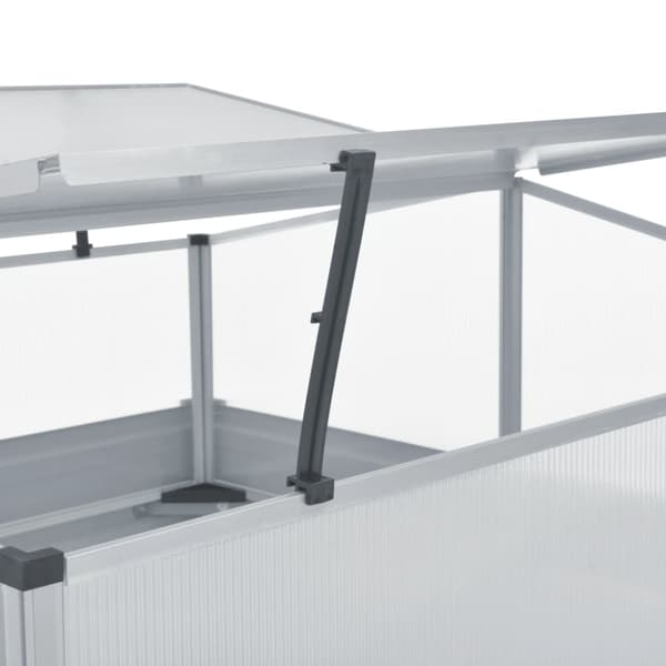 vidaXL drivhus 100x100x85 cm galvaniseret stål grå -  Plantekrukker
