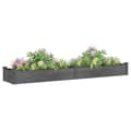 Miniatyrbillede 4 af 9: vidaXL plantekasse med foring 240x45x25 cm massivt fyrretræ grå -  Plantekrukker