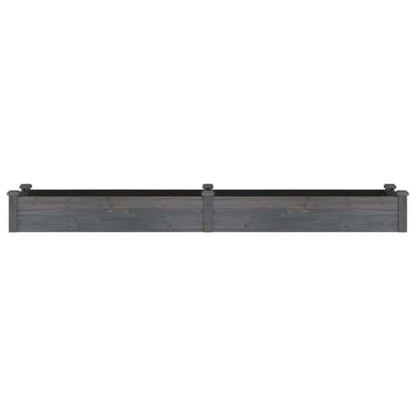 vidaXL plantekasse med foring 240x45x25 cm massivt fyrretræ grå -  Plantekrukker