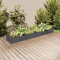 Miniatyrbillede 1 af 9: vidaXL plantekasse med foring 240x45x25 cm massivt fyrretræ grå -  Plantekrukker