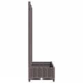 Miniatyrbillede 6 af 9: vidaXL plantekasse med espalier 80x40x121,5 cm PP brun -  Plantekrukker