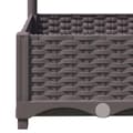 Miniatyrbillede 8 af 9: vidaXL plantekasse med espalier 80x40x121,5 cm PP brun -  Plantekrukker