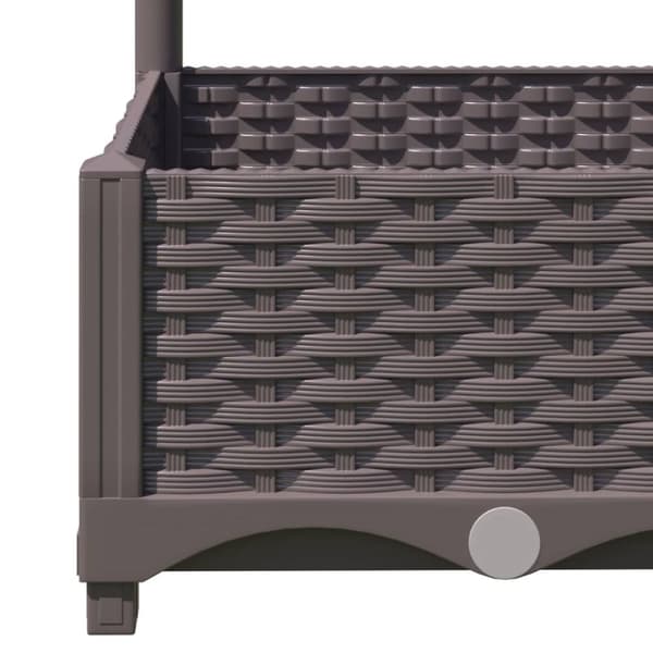 vidaXL plantekasse med espalier 80x40x121,5 cm PP brun -  Plantekrukker