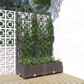 Miniatyrbillede 1 af 9: vidaXL plantekasse med espalier 80x40x121,5 cm PP brun -  Plantekrukker