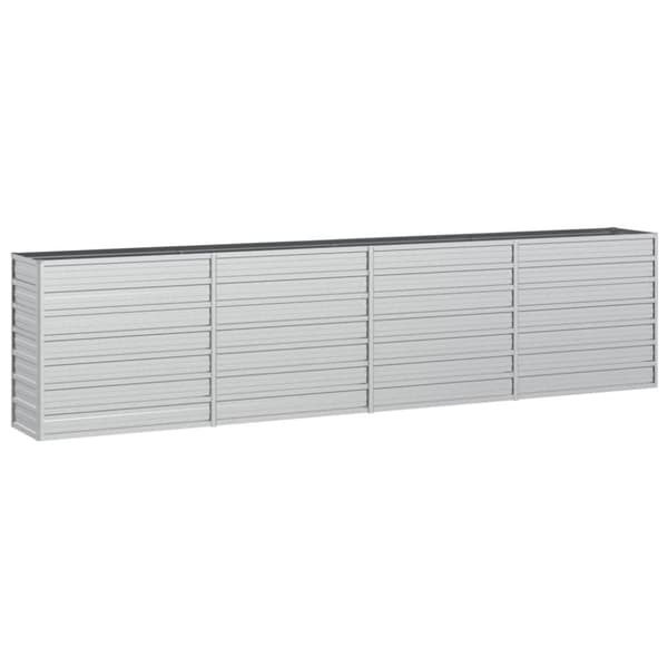 vidaXL højbed 320x40x77 cm galvaniseret stål sølvfarvet -  Plantekrukker