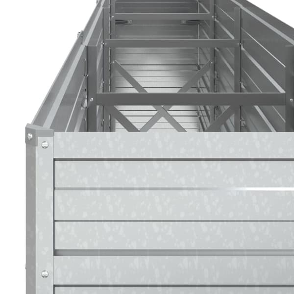 vidaXL højbed 320x40x77 cm galvaniseret stål sølvfarvet -  Plantekrukker