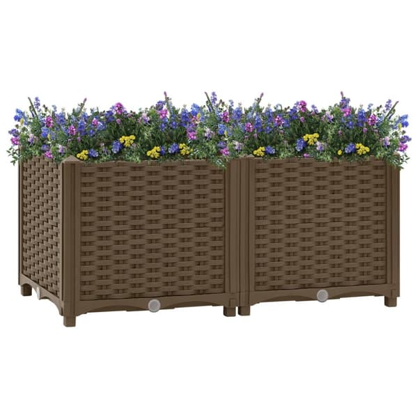 vidaXL højbed 80x40x38 cm polypropylen - Plantekrukker