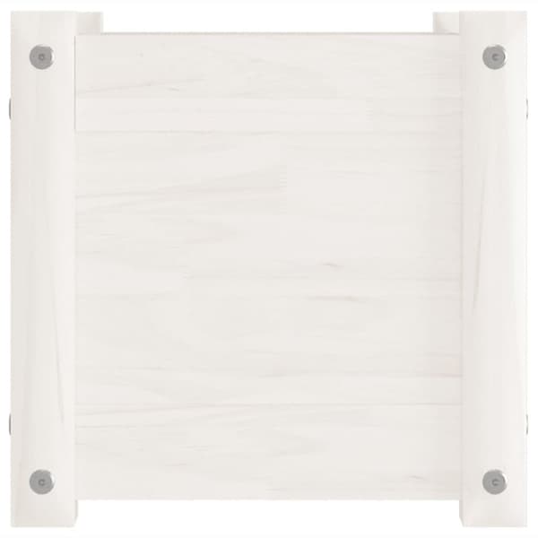 vidaXL Odlingslåda vit 31x31x31 cm massiv furu - Krukor & odlingslådor