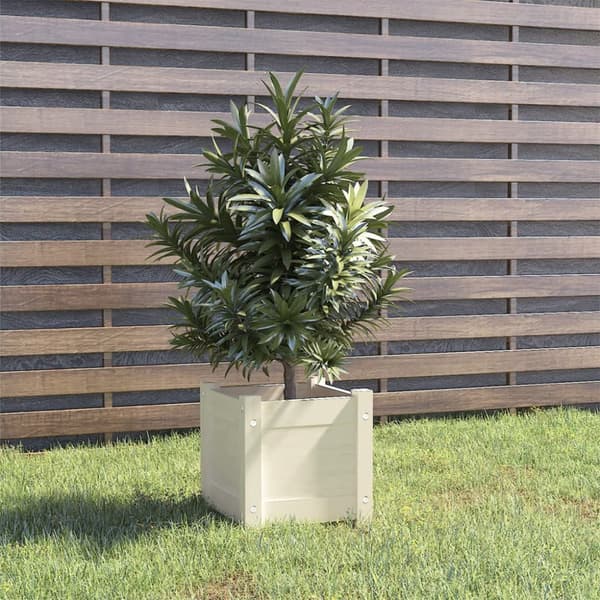 vidaXL Odlingslåda vit 31x31x31 cm massiv furu -  Krukor & odlingslådor
