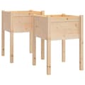 Pikkukuva 3 / 9: vidaXL Puutarhan kukkalaatikot 2 kpl 50x50x70 cm täysi mänty -  Kukkaruukut & istutuslaatikot