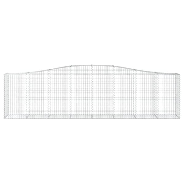 vidaXL Kaareva kivikori 400x50x100/120 cm galvanoitu rauta -  Kukkaruukut & istutuslaatikot
