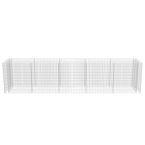 vidaXL Planteringsgabion upphöjd galvaniserat stål 450x90x100 cm -  Krukor & odlingslådor