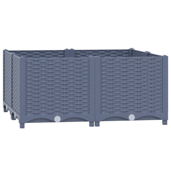 vidaXL højbed 80x80x38 cm polypropylen -  Plantekrukker