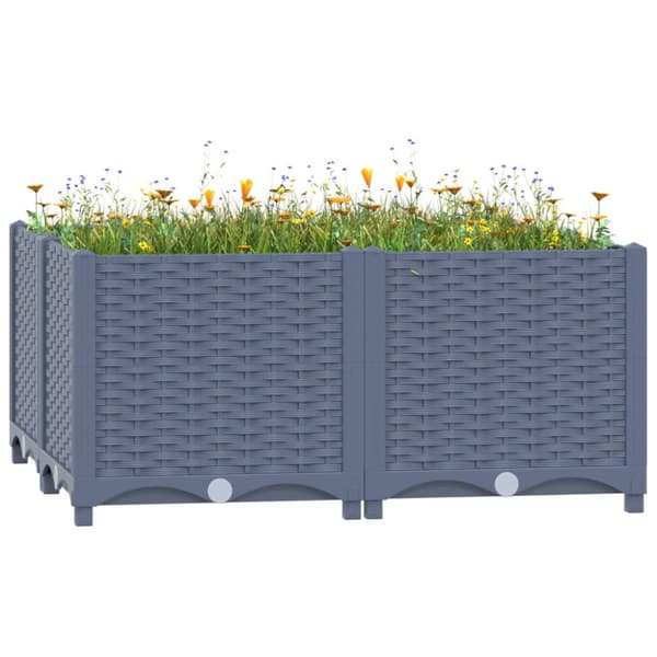 vidaXL højbed 80x80x38 cm polypropylen -  Plantekrukker