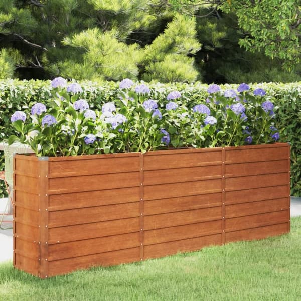 vidaXL højbed 240x40x77 cm cortenstål rustfarvet -  Plantekrukker