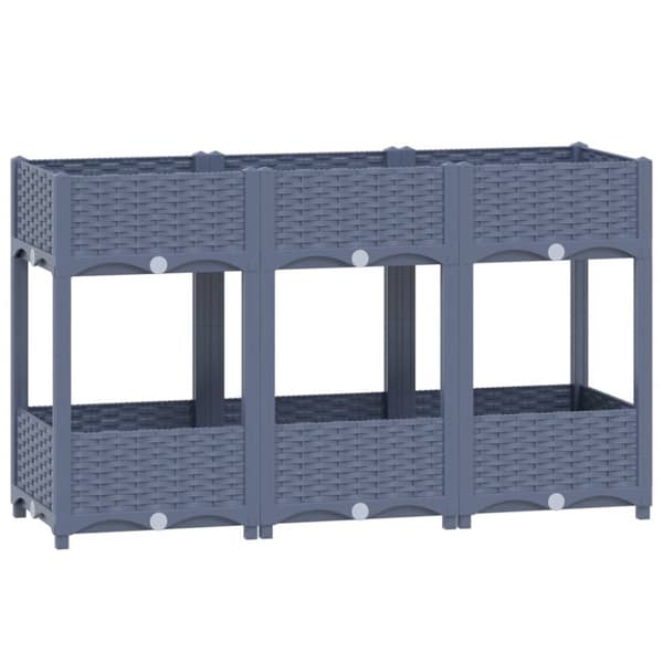 vidaXL Korotettu kukkalaatikko 120x40x71 cm polypropeeni -  Kukkaruukut & istutuslaatikot