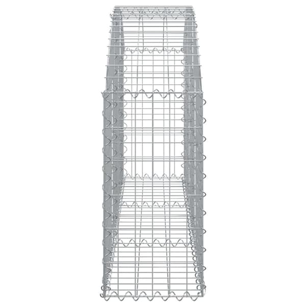 vidaXL buet gabionkurv 150x30x60/80 cm galvaniseret jern -  Plantekrukker