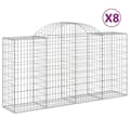 Miniatyrbillede 3 af 7: vidaXL buede gabionkurve 8 stk. 200x50x100/120 cm galvaniseret jern -  Plantekrukker