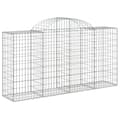 Miniatyrbillede 4 af 7: vidaXL buede gabionkurve 8 stk. 200x50x100/120 cm galvaniseret jern -  Plantekrukker