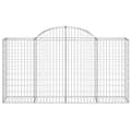 Miniatyrbillede 5 af 7: vidaXL buede gabionkurve 8 stk. 200x50x100/120 cm galvaniseret jern -  Plantekrukker