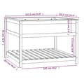 Pikkukuva 9 / 9: vidaXL Kukkalaatikko hyllyllä harmaa 111,5x111,5x81 cm täysi mänty -  Kukkaruukut & istutuslaatikot
