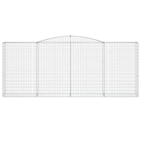 vidaXL buet gabionkurv 400x50x160/180 cm galvaniseret jern - Plantekrukker