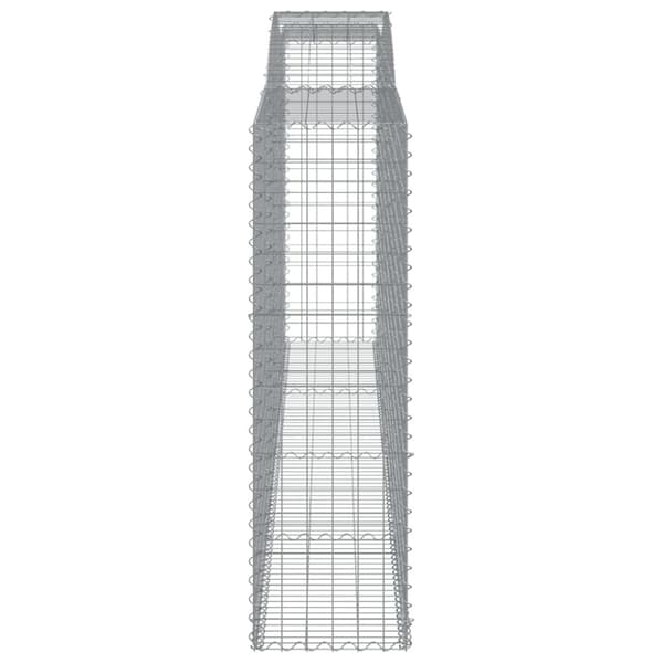 vidaXL buet gabionkurv 400x50x160/180 cm galvaniseret jern - Plantekrukker
