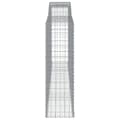 Miniatyrbillede 5 af 6: vidaXL buet gabionkurv 400x50x160/180 cm galvaniseret jern -  Plantekrukker