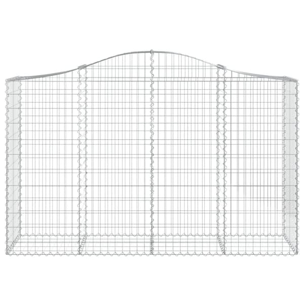 vidaXL buede gabionkurve 3 stk. 200x50x120/140 cm galvaniseret jern -  Plantekrukker