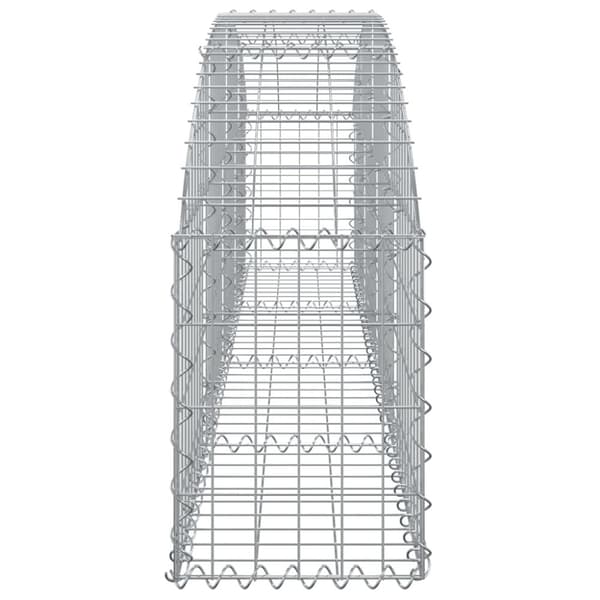 vidaXL buet gabionkurv 200x30x40/60 cm galvaniseret jern -  Plantekrukker