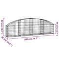 Miniatyrbillede 6 af 6: vidaXL buet gabionkurv 200x30x40/60 cm galvaniseret jern -  Plantekrukker