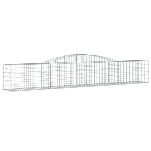 vidaXL buede gabionkurve 3 stk. 400x50x60/80 cm galvaniseret jern -  Plantekrukker