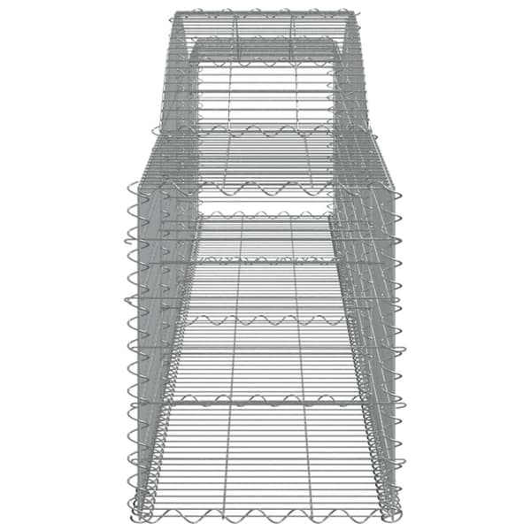 vidaXL buede gabionkurve 3 stk. 400x50x60/80 cm galvaniseret jern -  Plantekrukker