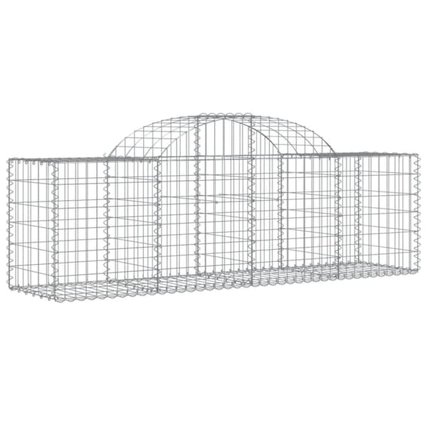 vidaXL Gabioner bågformade 4 st 200x50x60/80 cm galvaniserat järn -  Krukor & odlingslådor