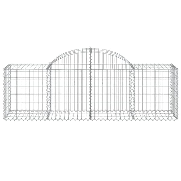 vidaXL Gabioner bågformade 4 st 200x50x60/80 cm galvaniserat järn -  Krukor & odlingslådor