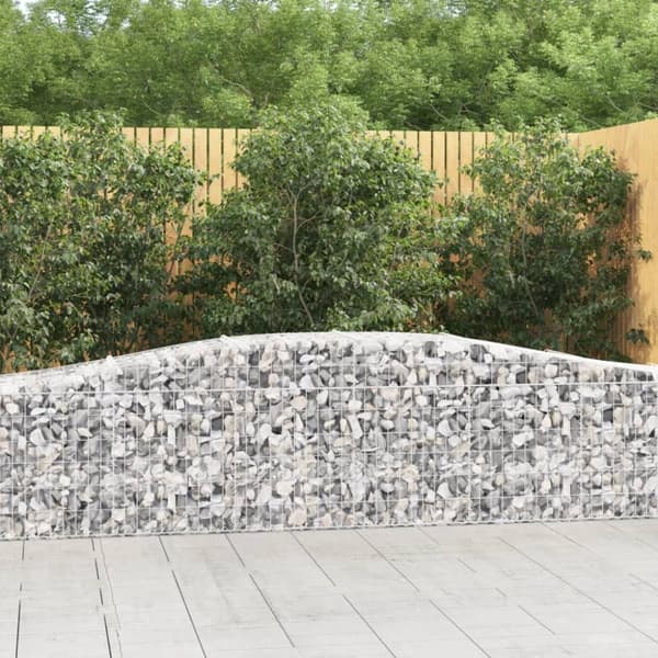vidaXL Kaarevat kivikorit 4 kpl 400x50x80/100 cm galvanoitu rauta -  Kukkaruukut & istutuslaatikot