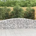 Pikkukuva 1 / 7: vidaXL Kaarevat kivikorit 4 kpl 400x50x80/100 cm galvanoitu rauta -  Kukkaruukut & istutuslaatikot