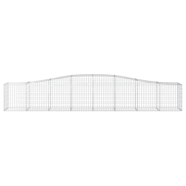 vidaXL buede gabionkurve 2 stk. 400x50x60/80 cm galvaniseret jern -  Plantekrukker