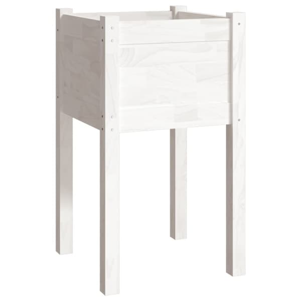 vidaXL plantekasser 2 stk. 40x40x70 cm massivt fyrretræ hvid -  Plantekrukker