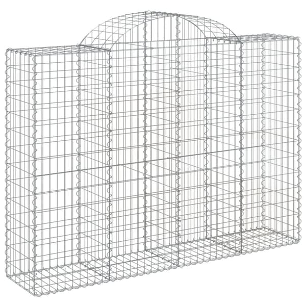 vidaXL buet gabionkurv 200x50x140/160 cm galvaniseret jern -  Plantekrukker