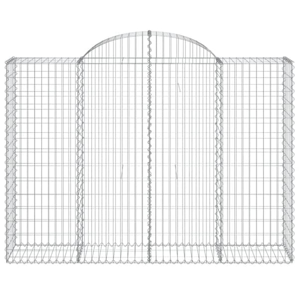 vidaXL buet gabionkurv 200x50x140/160 cm galvaniseret jern -  Plantekrukker