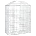 Miniatyrbillede 3 af 6: vidaXL buet gabionkurv 100x50x120/140 cm galvaniseret jern -  Plantekrukker