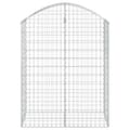 Miniatyrbillede 4 af 6: vidaXL buet gabionkurv 100x50x120/140 cm galvaniseret jern -  Plantekrukker