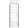 Miniatyrbillede 5 af 6: vidaXL buet gabionkurv 100x50x120/140 cm galvaniseret jern -  Plantekrukker
