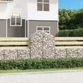 Miniatyrbillede 1 af 6: vidaXL buet gabionkurv 100x50x120/140 cm galvaniseret jern -  Plantekrukker