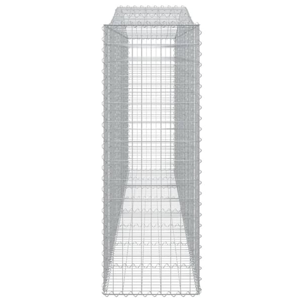vidaXL Gabion bågformad 400x50x140/160 cm galvaniserat järn -  Krukor & odlingslådor